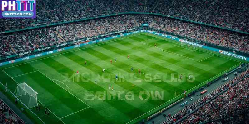 Live football match with betting odds overlay