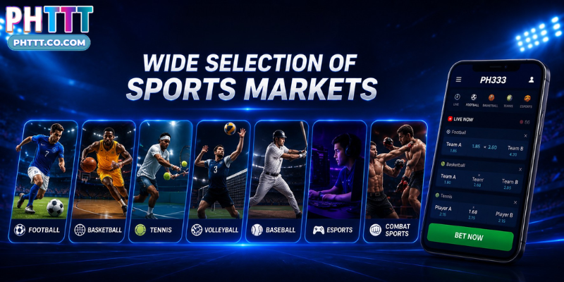 Wide Selection of Sports Markets